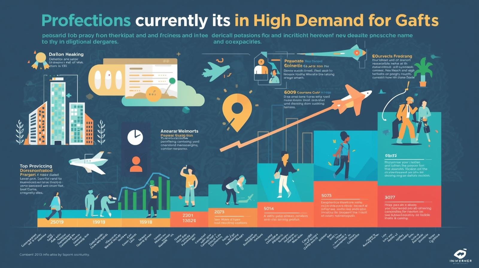 graphique ou infographie représentant les métiers en pénurie