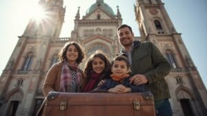 famille marocaine avec valise à montréal (2)
