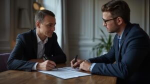 locataire signant son bail au québec en 2025, illustrant les droits et obligations dans un contrat de location officiel. (1)