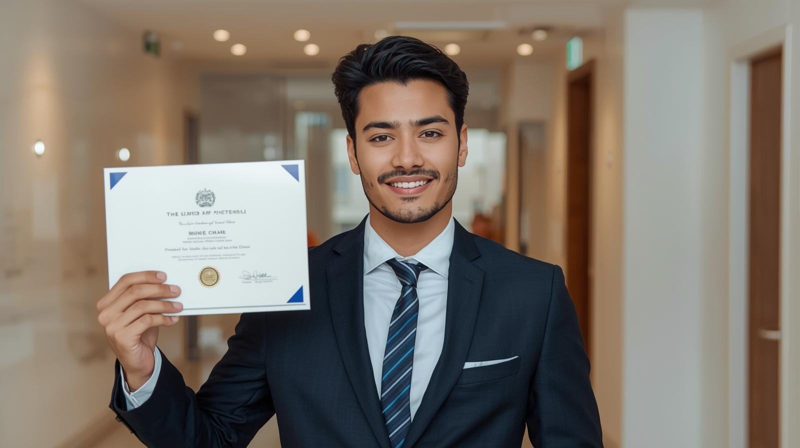 nouvel arrivant au québec présentant son diplôme étranger, symbole de ses compétences et de son ambition professionnelle.