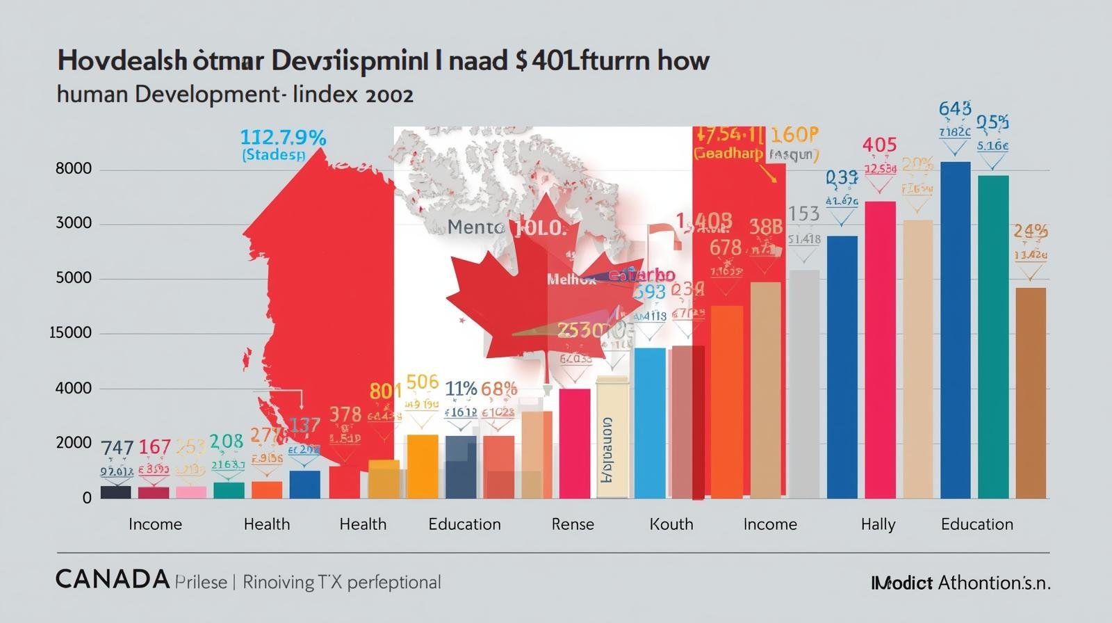 un graphique moderne montrant le canada
