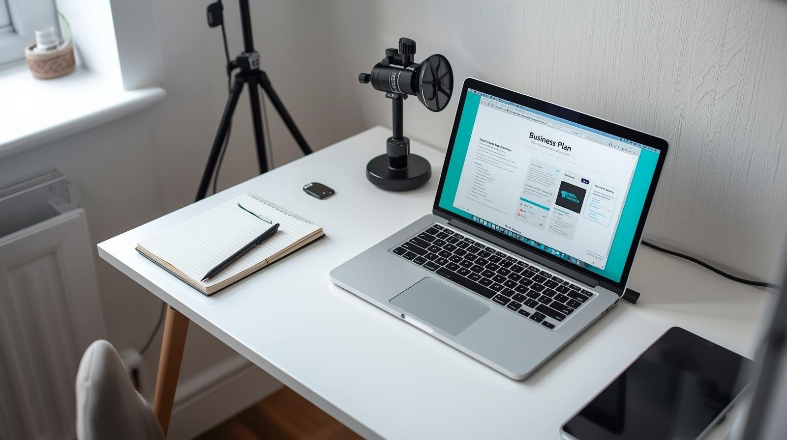 Commence petit, vise grand : entreprendre au Québec avec presque rien un bureau simple et minimaliste installé dans un petit appartement