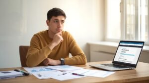 un étudiant étranger réfléchissant à ses options de résidence permanente au québec